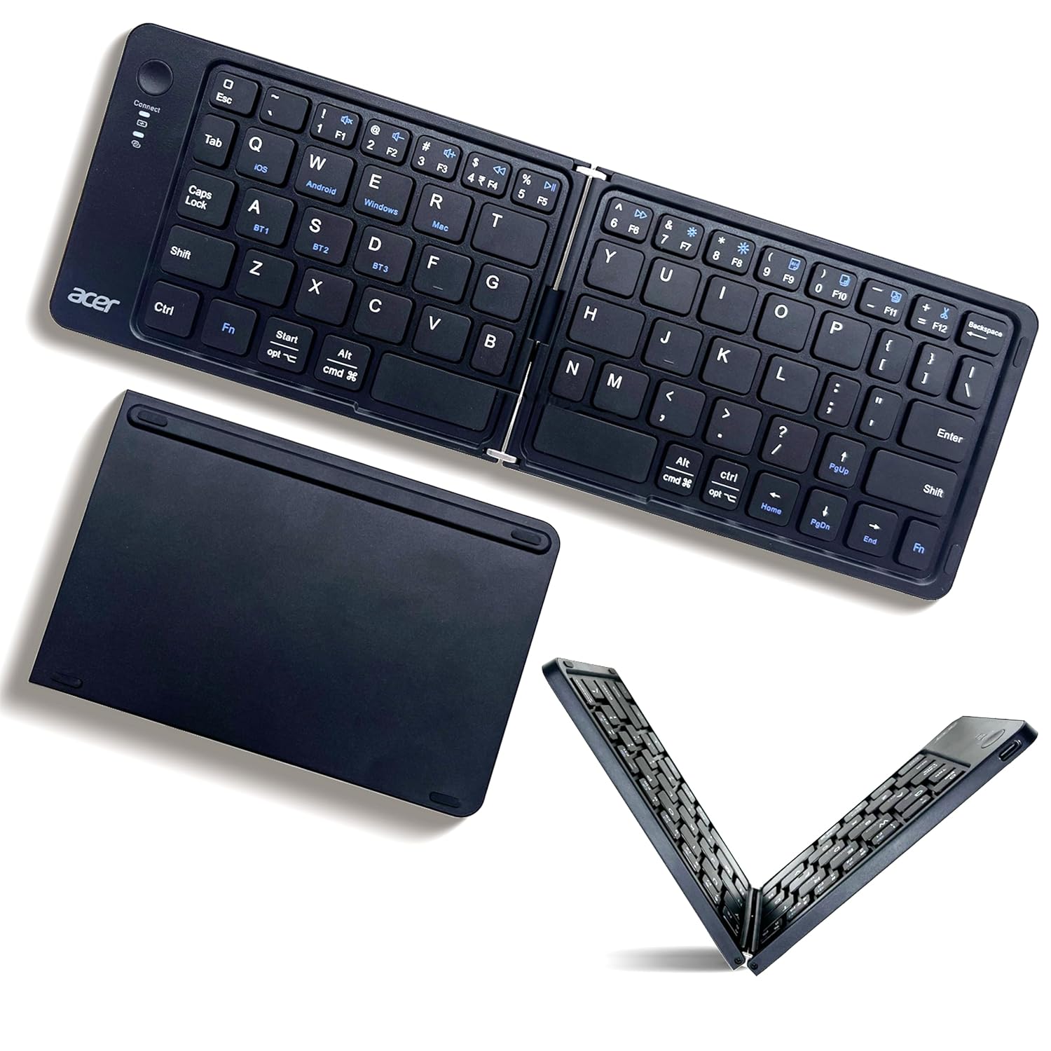 Compact Foldable Bluetooth Keyboard